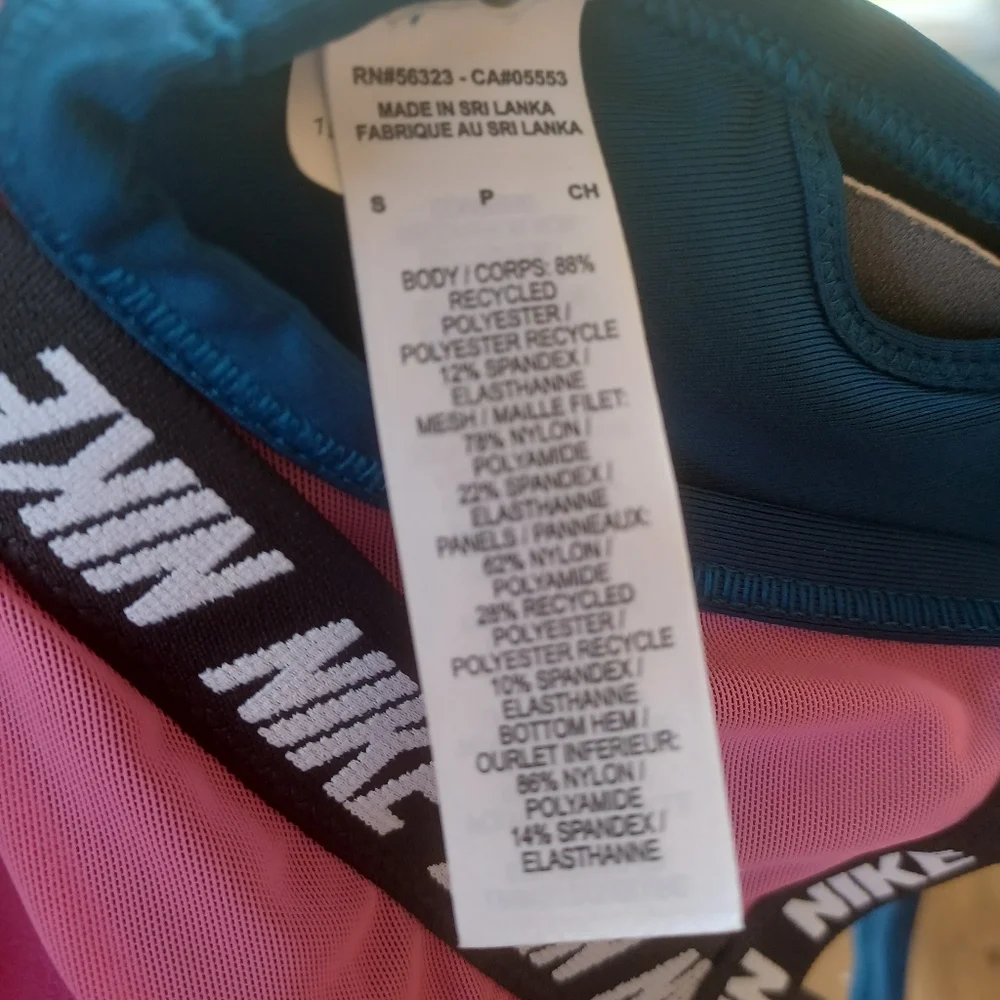 Nike Indy Dri-Fit Training Sports Bra In Valerian Blue And Pink, Size Small